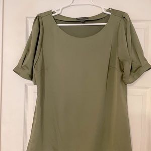 Olive green shell blouse Banana Republic